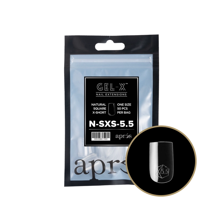 Gel-X® Natural Square Extra Short Refill Bag Size: 5.5