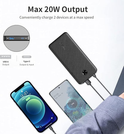 Portable Charger, Slim 10000mAh PD 20W Power Bank, USB C in&out High-Speed Charging Battery Pack, External Phone Powerbank Compatible with iPhone 16 15 14 13 12 Samsung S22 S21 Google iPad etc ect