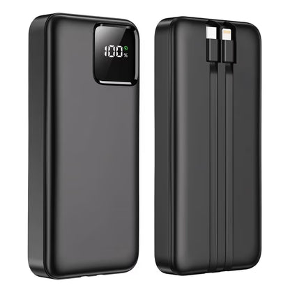 10000mAh Power Bank Portable Charger with Built in Cables, 22.5W Fast USB Battery Pack for iPhone & Android Cell Phone