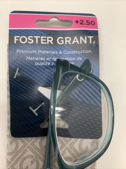 Foster Grant Reading Glasses +2.50 Premium Material and construction Aviana teal