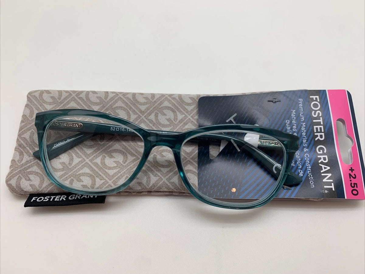 Foster Grant Reading Glasses +2.50 Premium Material and construction Aviana teal