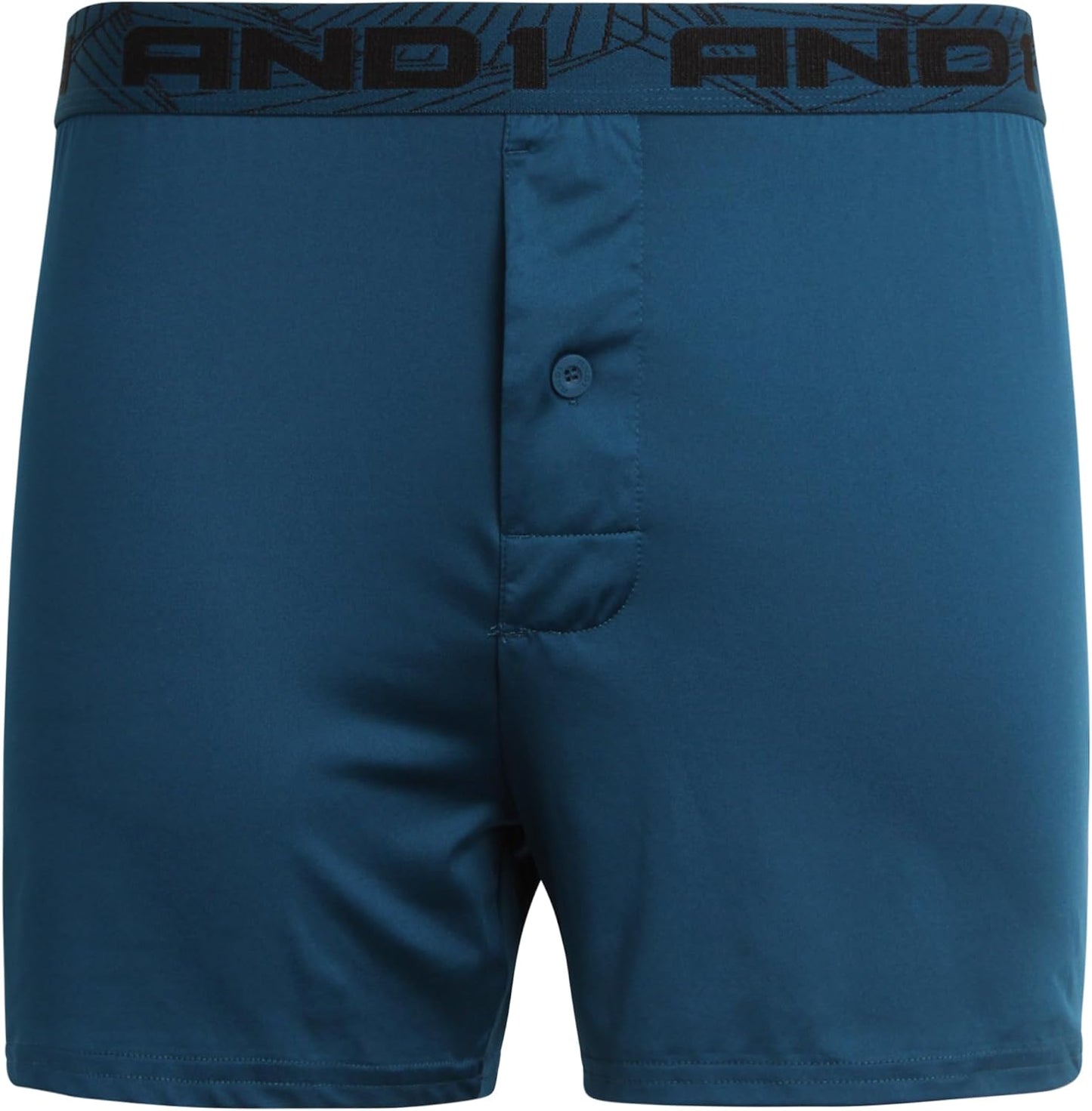 AND1 Mens Boxer Shorts - 6 Pack Performance Knit Boxers for Men with Fly - Lightweight Mens Underwear Boxers, 4" Inseam, Size 2XL, Bright Blue/Black/Grey