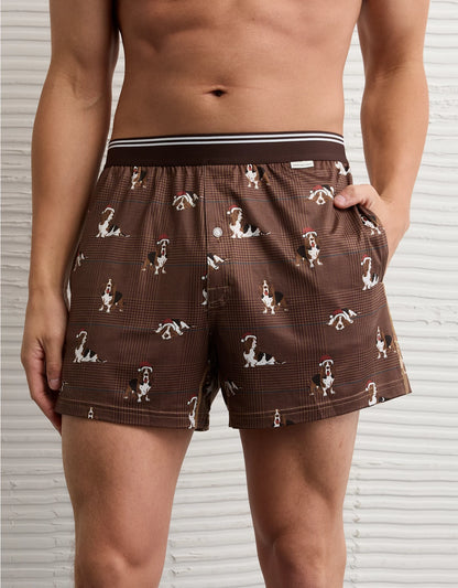 AEO Men's Holiday Ultra Soft Pocket Boxer Short