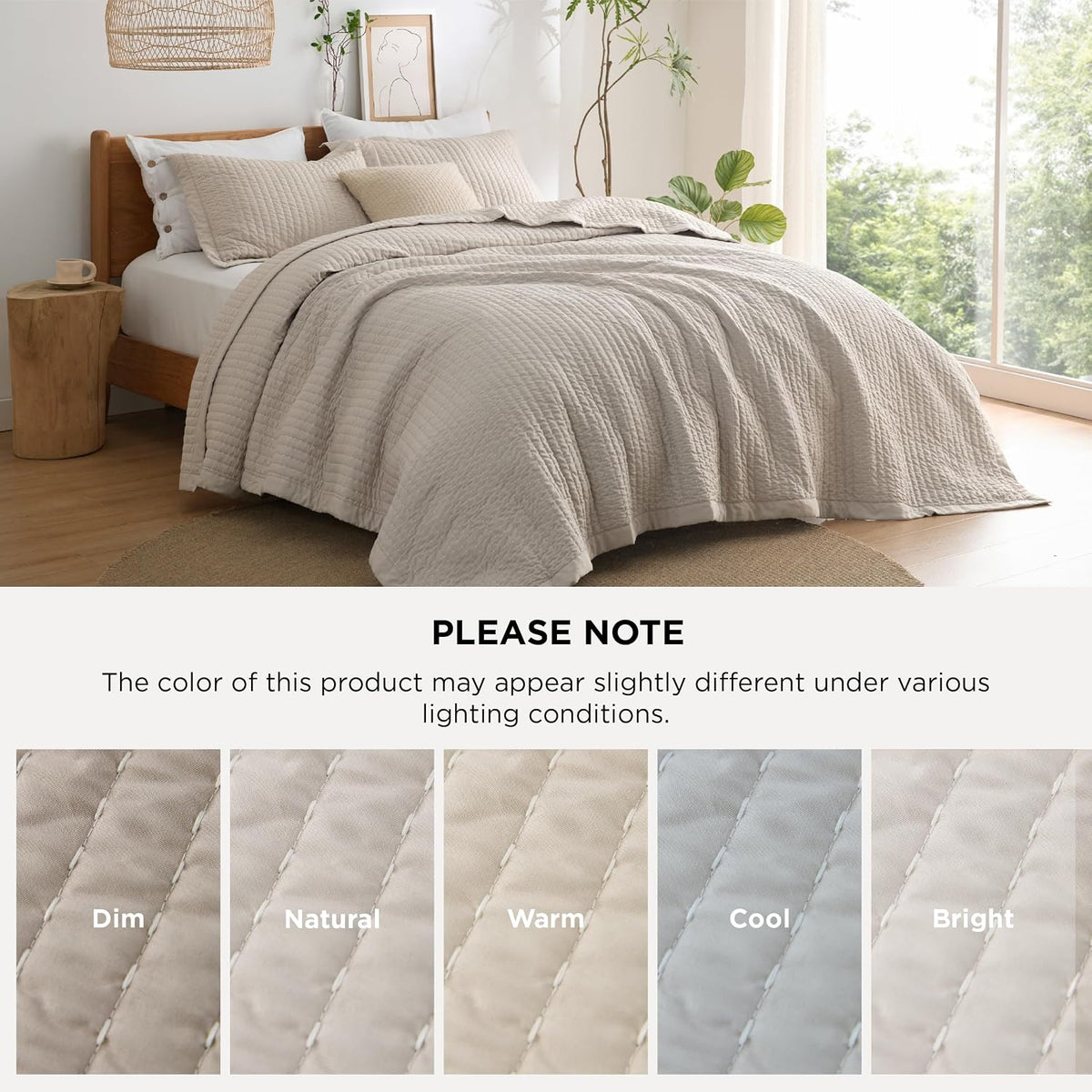 Bedsure White Quilts Queen Size - Queen Quilt Bedding Set Bedspread Coverlet, Lightweight Corduroy Pattern Bedspread, 3-Piece Set with 90"x96" Coverlet & 2 Pillow Shams, All-Season Soft Microfiber