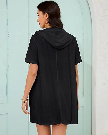 Bsubseach Terry Cloth Cover Up - Women 2025 Zipper Swimsuit Coverup Hooded Swim Robes Beach Coverups with Pockets 's Choice