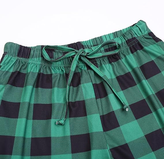 Lounge Pants Womens Pajama Pants With Pockets Warm Plaid Flannel Lounge Pants Comfy Pj Pants 1-2 Pack