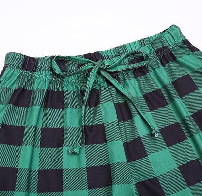 Lounge Pants Womens Pajama Pants With Pockets Warm Plaid Flannel Lounge Pants Comfy Pj Pants 1-2 Pack