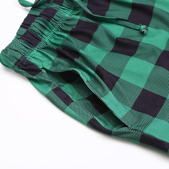 Lounge Pants Womens Pajama Pants With Pockets Warm Plaid Flannel Lounge Pants Comfy Pj Pants 1-2 Pack