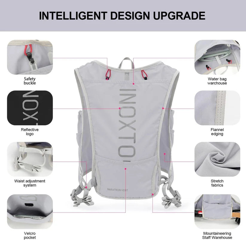 INOXTO Hydration Vest Backpack – Vest Only, Light Lilac