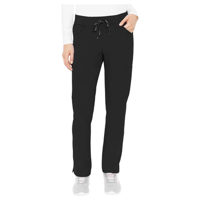 Med Couture Peaches Women's Scoop Pocket Pant, 8733, Black, ST