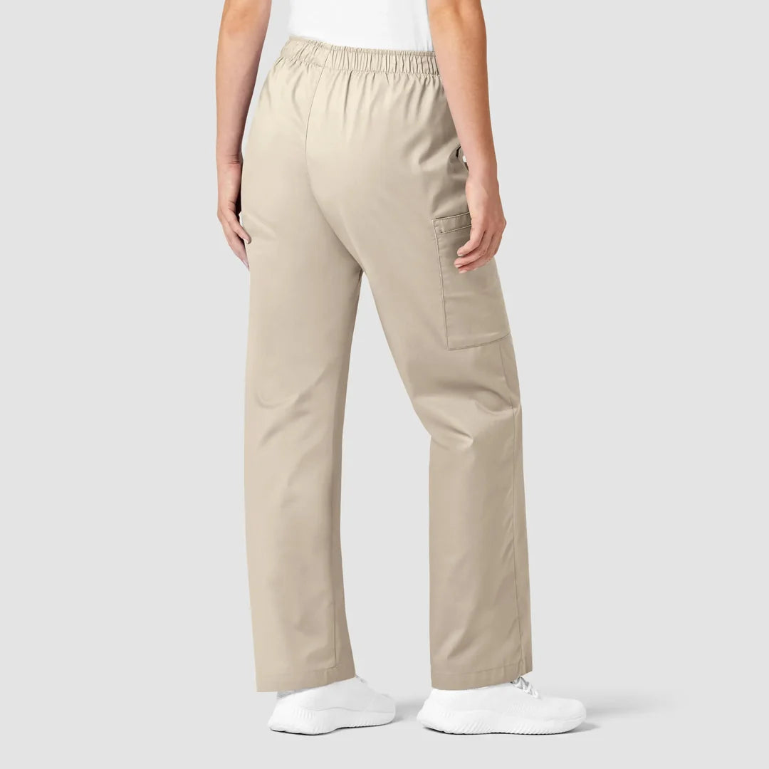WINK Women's Plus Size Pull-On Cargo Pant, Khaki, XS/Petite