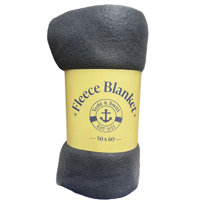 Yacht & Smith Fleece Blankets in Gray 50x60 Inches