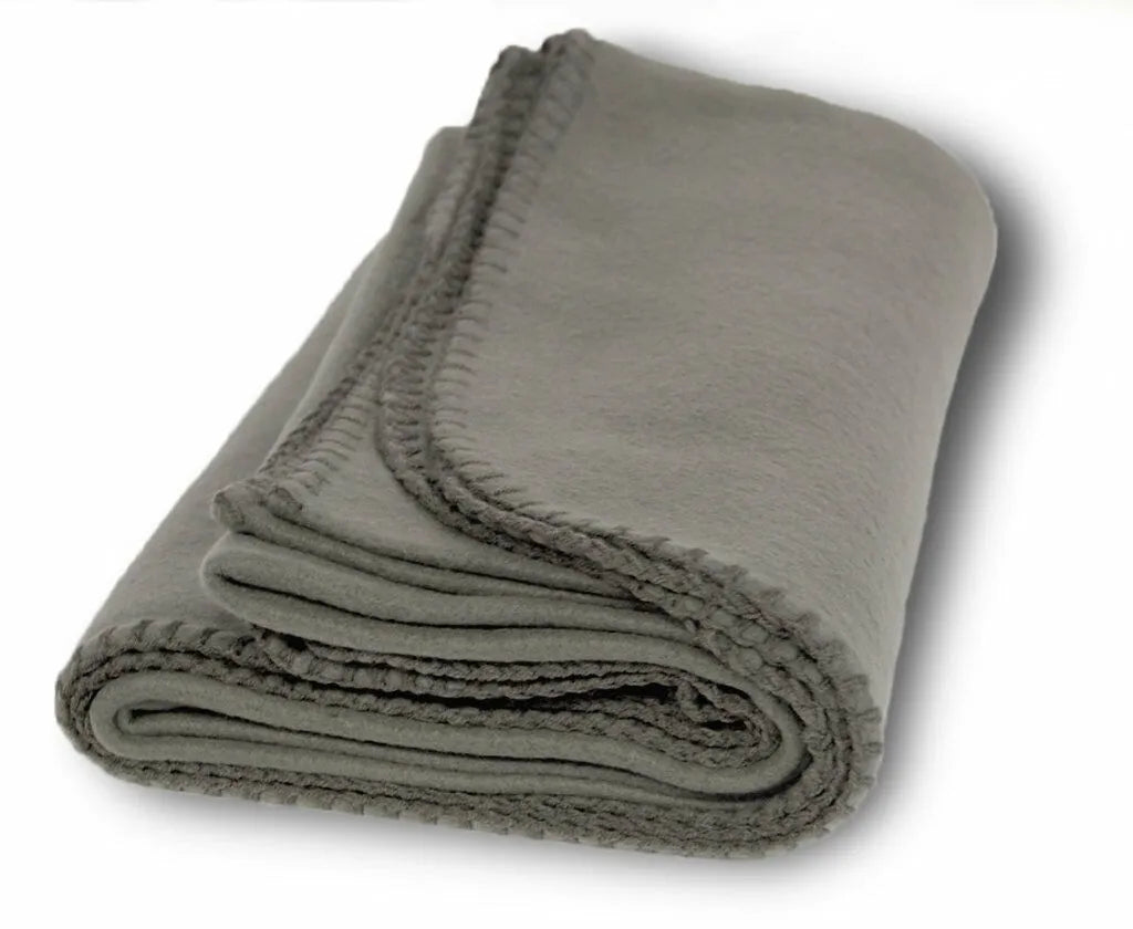 Yacht & Smith Fleece Blankets in Gray 50x60 Inches