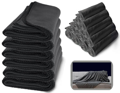 Yacht & Smith Fleece Blankets in Gray 50x60 Inches
