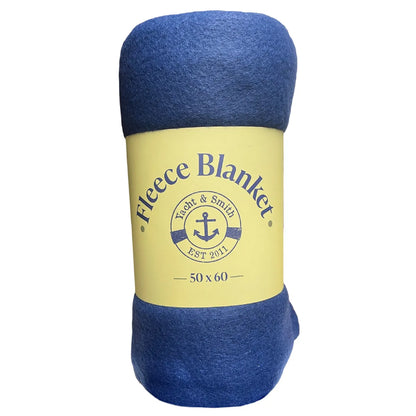 Yacht & Smith Fleece Blankets In Blue 50x60" Single