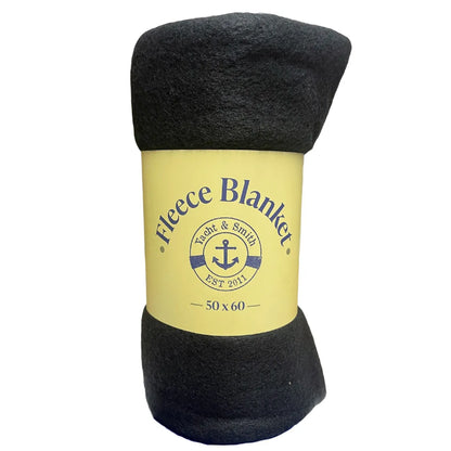 Yacht & Smith Fleece Blankets In Black 50x60 Inches