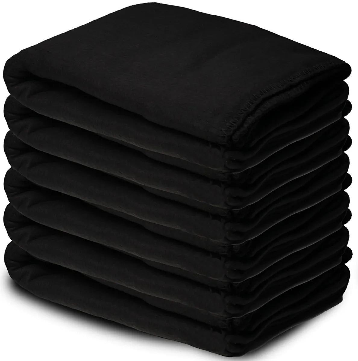 Yacht & Smith Fleece Blankets In Black 50x60 Inches