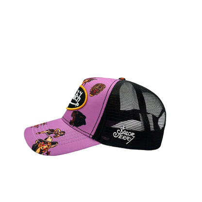 Von Dutch x Sailor Jerry Purple "Lucky 13" Trucker Hat