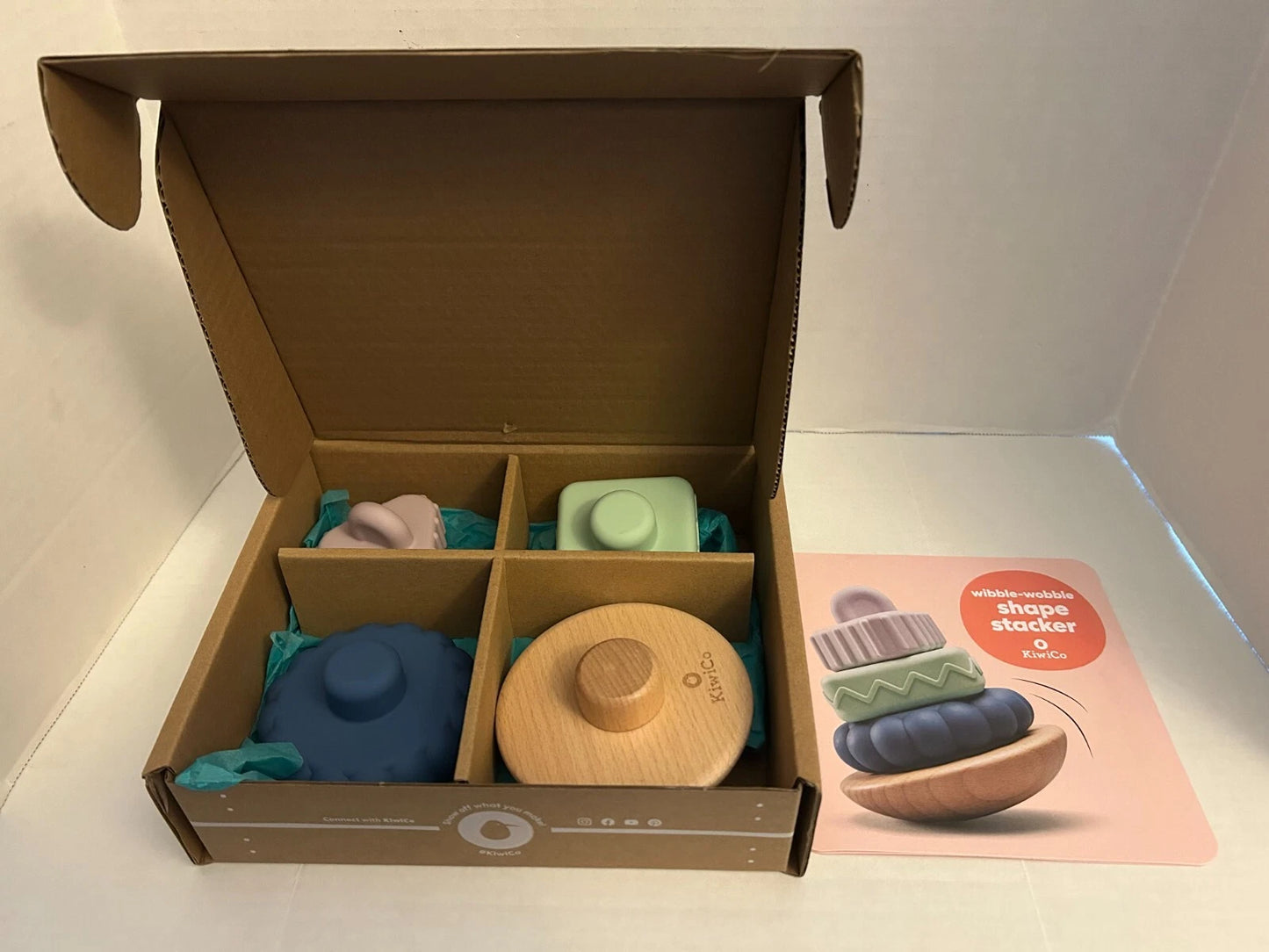 Kiwi Co Wibble Wobble Shape Stacker Toy for Kids (NEW)