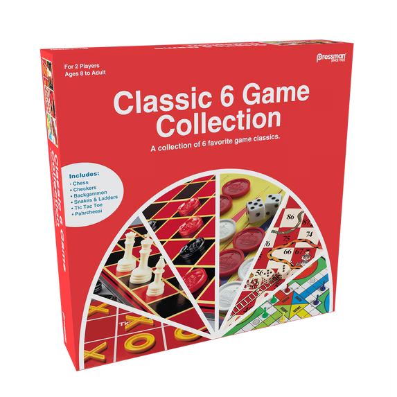 Pressman Classic 6 Game Collection, board games.