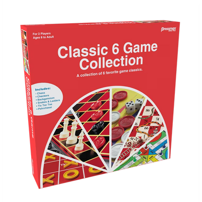 Pressman Classic 6 Game Collection, board games.