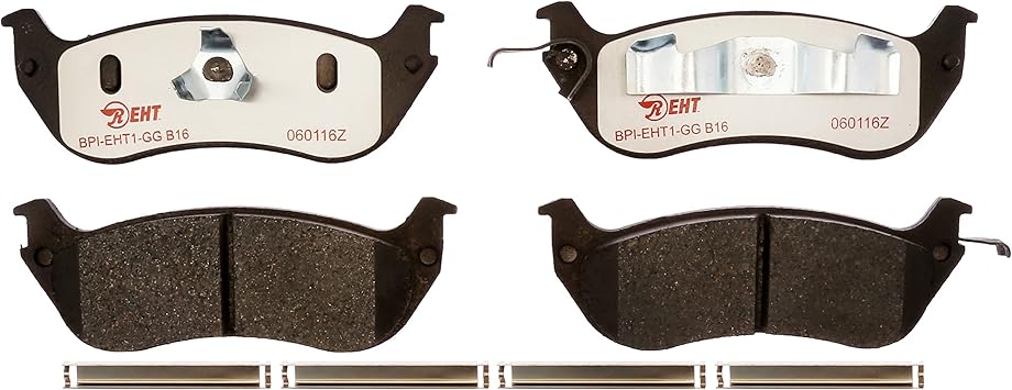 Raybestos Premium Raybestos Element3 EHT - Replacement Rear Brake Pad Set for Select 96-02 Ford Crown Victoria, 96-02 Lincoln Town Car and 96-02 Mercury Grand Marquis Model Years (EHT674AH)