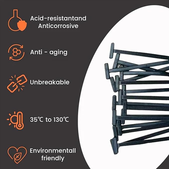 100PCS Nylon Universal Cable Tie Buckle, Multi Functional Heavy Duty Self-Locking Zip Ties, Holder With Pin Plastic Tools, Fasteners, Car Bodies, Resistant Zipties For Daily Fixing Of Automobiles