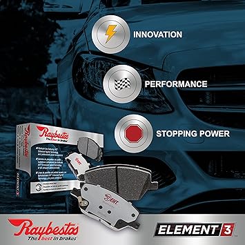 Raybestos Premium Raybestos Element3 EHT - Replacement Rear Brake Pad Set for Select 96-02 Ford Crown Victoria, 96-02 Lincoln Town Car and 96-02 Mercury Grand Marquis Model Years (EHT674AH)