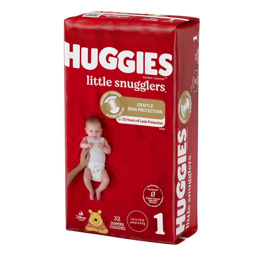 Huggies Baby Diapers Size 1 (8-14 lbs), 33ct, Huggies Little Snugglers Newborn Diapers