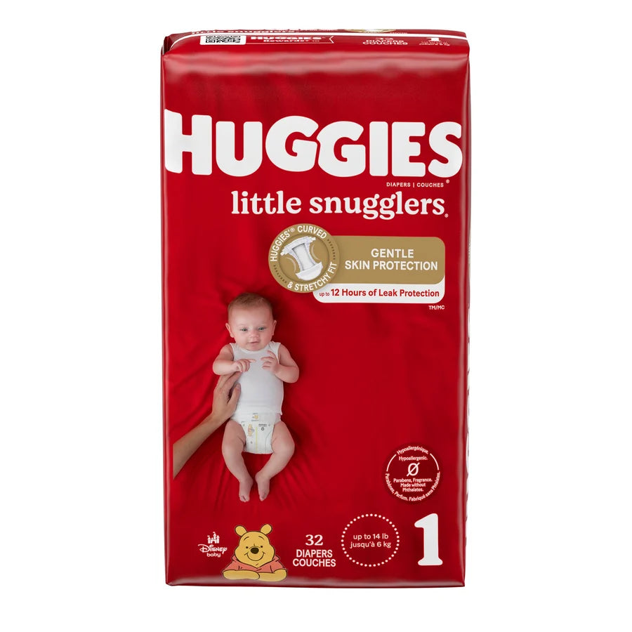 Huggies Baby Diapers Size 1 (8-14 lbs), 33ct, Huggies Little Snugglers Newborn Diapers
