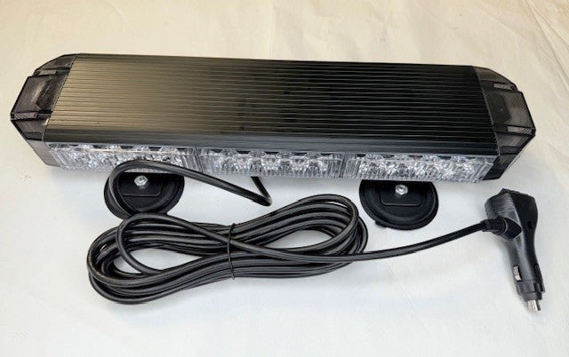 LINKITOM LED Strobe Flashing Light Bar -Double Side 30 LED High Intensity Emergency Hazard Warning Lighting Bar/Beacon/with Magnetic for Vehicle Trucks Roof Safety( White)