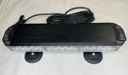 LINKITOM LED Strobe Flashing Light Bar -Double Side 30 LED High Intensity Emergency Hazard Warning Lighting Bar/Beacon/with Magnetic for Vehicle Trucks Roof Safety( White)