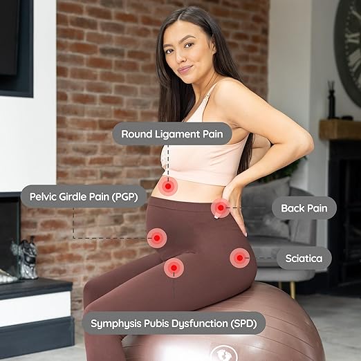 BABYGO Birthing Ball for Pregnancy & Labor + Our Award Winning Book - Exercise, Birth & Recovery Plan, 5X Stronger Than a Yoga Ball with Eco Friendly Material