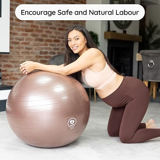 BABYGO Birthing Ball for Pregnancy & Labor + Our Award Winning Book - Exercise, Birth & Recovery Plan, 5X Stronger Than a Yoga Ball with Eco Friendly Material