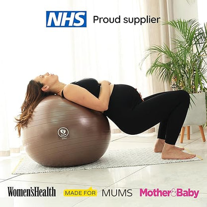 BABYGO Birthing Ball for Pregnancy & Labor + Our Award Winning Book - Exercise, Birth & Recovery Plan, 5X Stronger Than a Yoga Ball with Eco Friendly Material