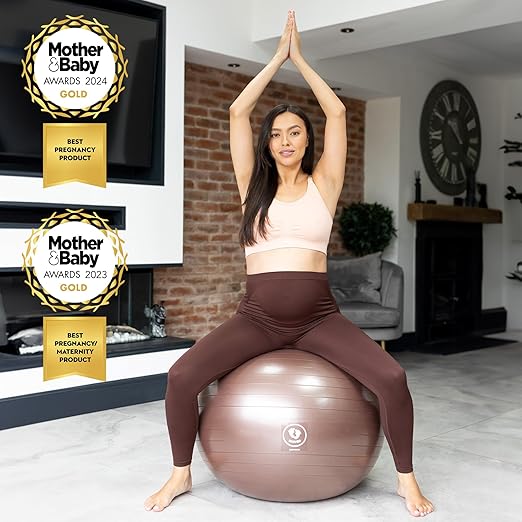 BABYGO Birthing Ball for Pregnancy & Labor + Our Award Winning Book - Exercise, Birth & Recovery Plan, 5X Stronger Than a Yoga Ball with Eco Friendly Material