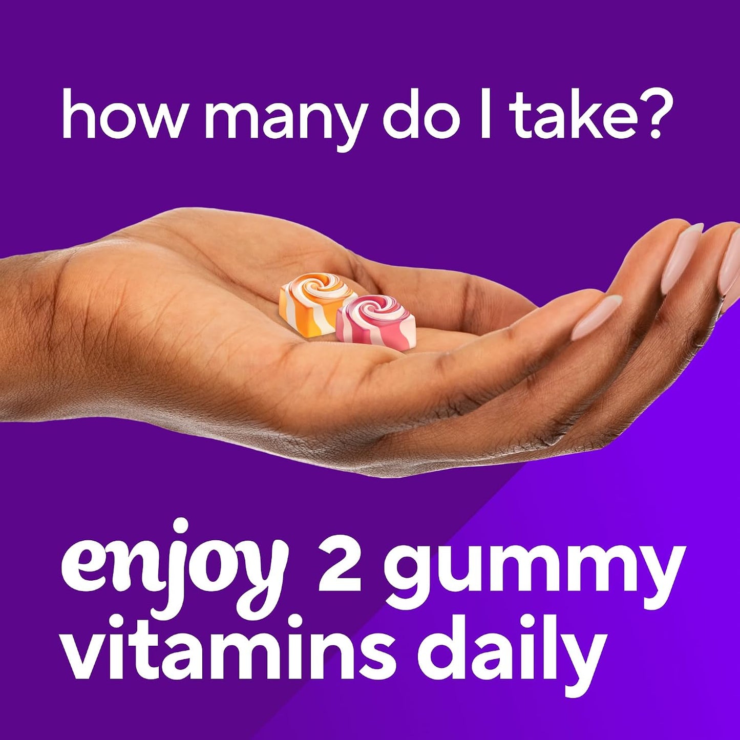 Vitafusion Calcium 500Mg Gummy Vitamins for Adults Creamy Swirled Fruits Dietary Supplement, 100 Count