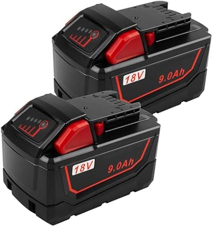 9000mAh 48-11-1880 High Output 18V Batteries Replacement for Milwaukee (2 pack)