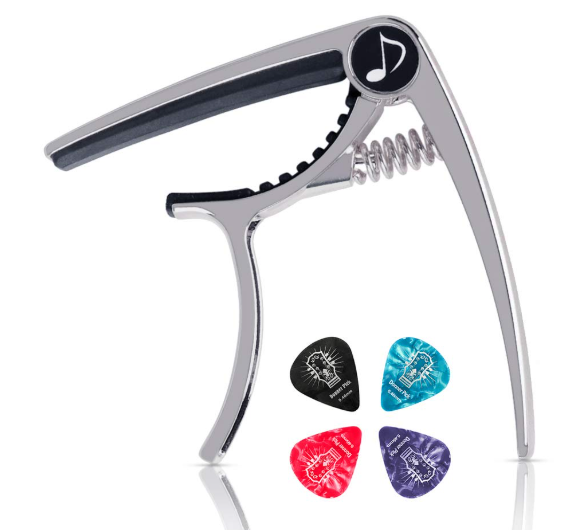 Donner DC-1 Guitar Capo for Acoustic and Electric Guitar, Ukulele Capo Black