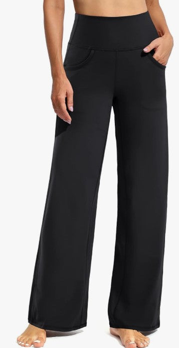 Promover Women’s Wide Leg Yoga Pants with Pockets