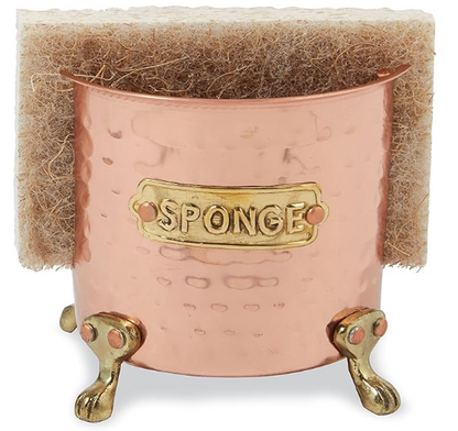 Mud Pie Kitchen Sponge Holder Caddy, Copper