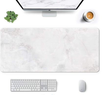 M.C. Squares 3-in-1 Dry Erase Desk Mat, Mouse Pad & Calendar | Erasable Writing White Board | Large Non-Slip Desktop Protector for Office, Home, School | Includes Wet Erase Marker | 34"x13"