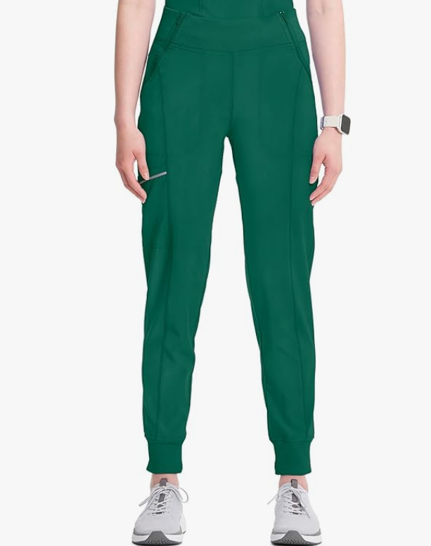 Cherokee Infinity Womens Scrub Jogger Pants, Mid Rise, Moisture Wicking, Wrinkle-Resistant, 360 Stretch, 5 Pockets - CK110A