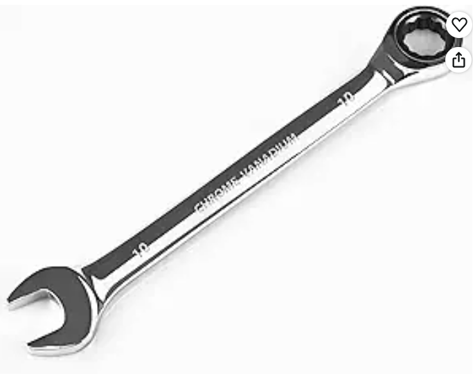 Egofine 10mm Ratchet Wrench, Ratcheting Combination Wrench Metric 10mm Wrench, Industrial Grade Gear Spanner with 12-Point Design, 72-Tooth Ratchet, Chrome Vanadium Steel