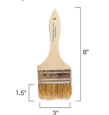 Vermeer Chip Paint Brushes - 6-Pack - 3" Chip Brushes for Paints, Stains, Varnishes, Glues, & Gesso - Home Improvement - Interior & Exterior Use
