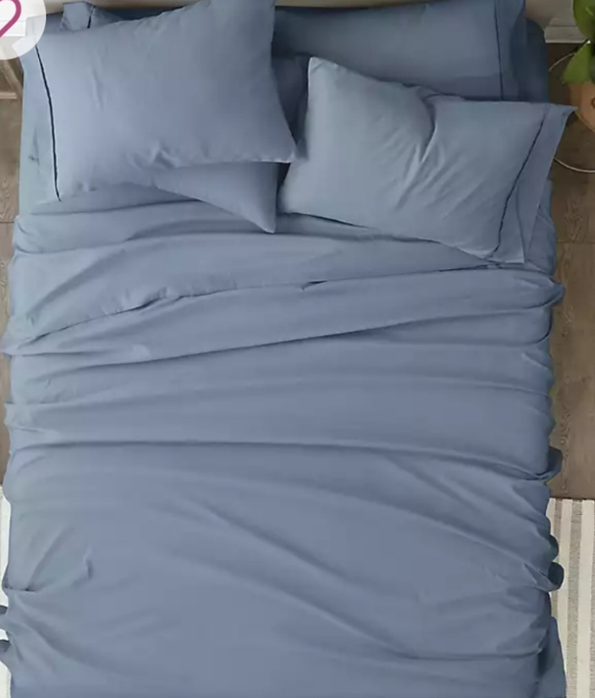 Kirkland Signature 680 Thread Count Sheet Set Vintage Indigo