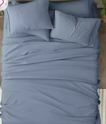 Kirkland Signature 680 Thread Count Sheet Set Vintage Indigo