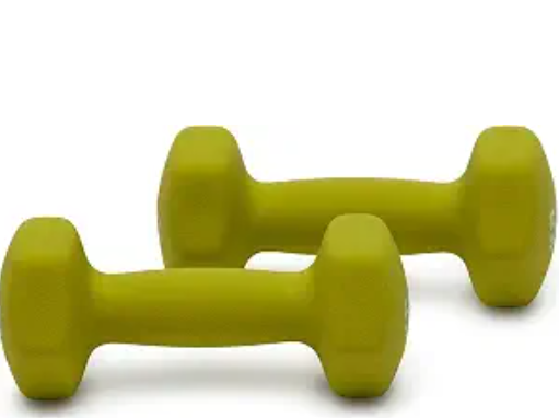 Basics Neoprene Dumbbell Hand Weights for Exercise and Muscle Toning 5 pound pair (10lb total)