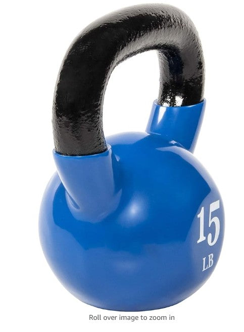 All-Purpose Color Vinyl Coated Kettlebell, 5-50 Pounds