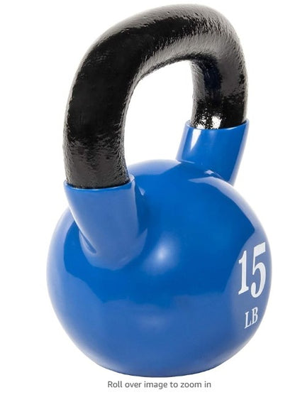 All-Purpose Color Vinyl Coated Kettlebell, 5-50 Pounds